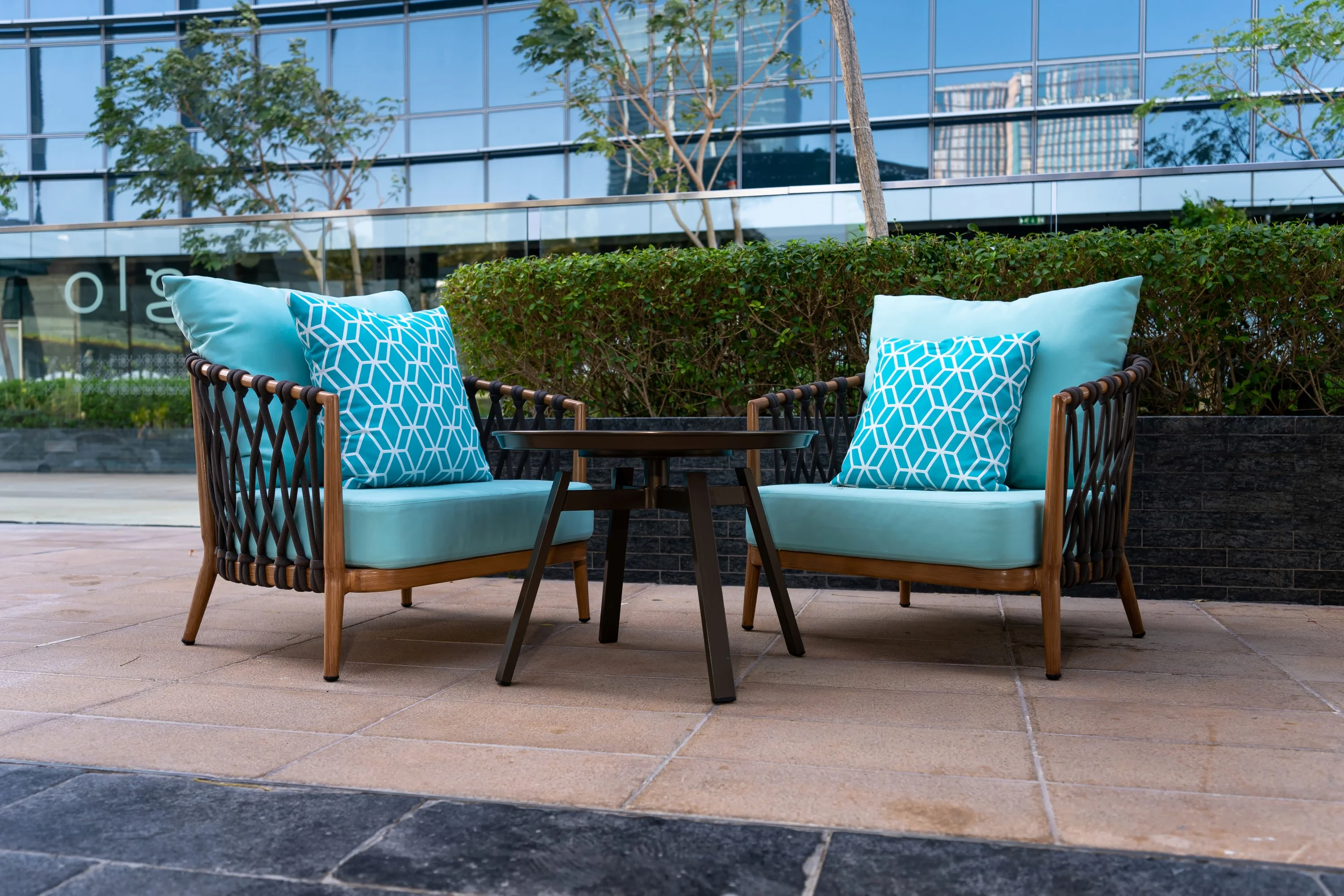 Outdoor cafe set - table and chairs